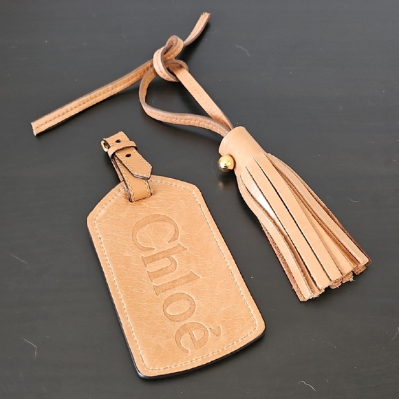 Chloe Luggage Tag & Tassel, Light Brown - Picture 2 of 14